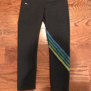 Aviator Nation Black Cropped Leggings